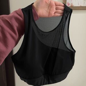 Alo Yoga Black Mesh Tank Top